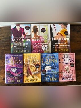 Julia Quinn Bridgerton Series Books 2-8 Softcover Paperback Lot (7 books)